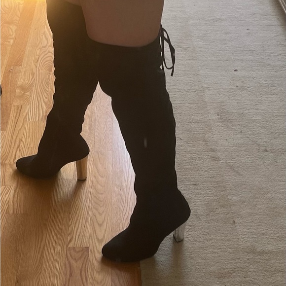 Over-the-knee heeled boots - size 9 - Picture 5 of 10